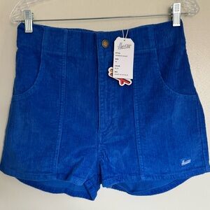 HAMMIES Original Corduroy Retro Shorts - Women's Size 30 - Blue - New w/Tags